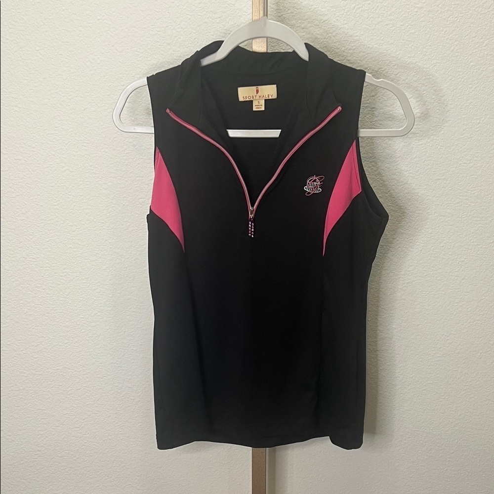 Sport Haley Sleeveless Shirt Black Pink Small
